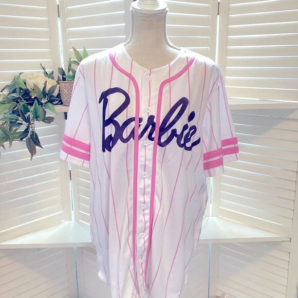BARBIE BASEBALL JERSEY NEW SIZE LARGE - Picture 1 of 6